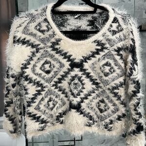 36 Point 5 Cropped Aztec Sweater